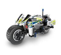 iM.Master - Moto de Policía 2 en 1 - Maqueta de Coche Technic Combinable con Coche - Pull Back - Bloques de Construcción Adultos y Niños - 193 Piezas - Juegos Educativos Stem - Maqueta para Construir