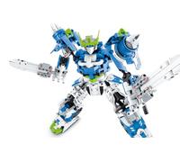 iM.Master - Robot de Juguete Mecha Warrior Azul - Bloques de Construcción Adultos Niños - Maqueta Articulada - Funcionamiento Mecánico - 941 Piezas - Juegos Educativos Stem - Maqueta para Construir