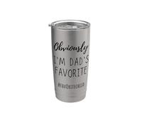 I'm My Dad's Favorite Funny Daughter-Son Child Gift Vaso térmico de acero inoxidable de doble pared