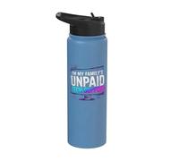 Im My Family Unpaid Tech Support Funny Technical Support Stainless Steel Insulated Water Bottle