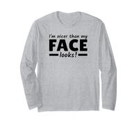 I'm Nicer Than My Face Looks Expresión De Maldad Manga Larga