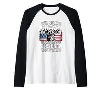 I'm Not A Crazy Cat Person I'm A Cat'S Personal Assistant Camiseta Manga Raglan