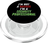 Im Not A Hacker Im A Security Professional OPSEC Cyber Humor PopSockets PopGrip para MagSafe