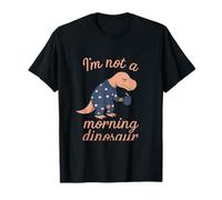 I'm Not a Morning Dinosaur T-Rex Coffee Graphic Camiseta