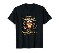 Im Not A Night Owl Im A Night Nurse Owl Gráfico Camiseta