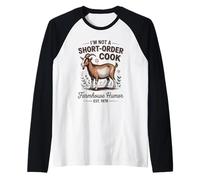 I'm Not A Short Order Cook Funny Goat Mom Humor Design Camiseta Manga Raglan