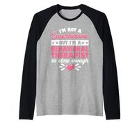 Im Not A Superheroine But Im A Behavioral Therapist So Close Camiseta Manga Raglan
