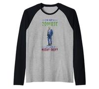 I'm Not A Zombie I Just Work At Night Shift Camiseta Manga Raglan