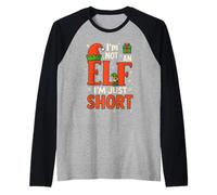 Im Not An Elf Just Short Funny Christmas Xmas Sarcástico Camiseta Manga Raglan