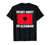 I'm Not Angry I'm Albanian Albanian Albania Flag Albanian-American Camiseta