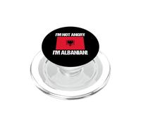 I'm Not Angry I'm Albanian Albanian Albania Flag Albanian-American PopSockets PopGrip para MagSafe