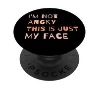 I'm Not Angry This Is Just My Face, Cita Divertida de introvertidos PopSockets PopGrip Adhesivo