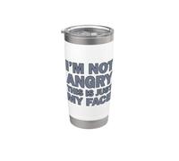 I'm Not Angry This Is Just My Face Vaso térmico de acero inoxidable de doble pared