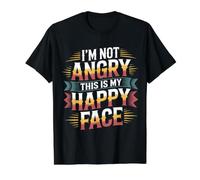 I'm Not Angry This Is My Happy Face Emotion Mismatch - Camiseta gráfica económica, Hombre, Negro, XL