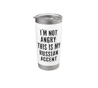 I'm Not Angry This Is My Russian Accent Rusos Ruso Vaso térmico de acero inoxidable de doble pared