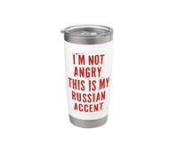 I'm Not Angry This Is My Russian Accent Rusos Ruso Vaso térmico de acero inoxidable de doble pared