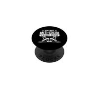 I'm Not Antisocial Im Anti Stupid Funny Peeking Raccoon PopSockets PopGrip Adhesivo