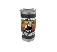 I'm Not Arguing, I'm Right Cute Red Panda Sarcastic Joke Vaso térmico de acero inoxidable de doble pared