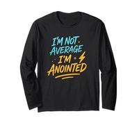I'm Not Average I'm Anointed, Bold Christian Youth Apparel Manga Larga