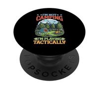 I'm Not Camping I'm Playing Tactically Estrategia de jugador PopSockets PopGrip Adhesivo