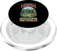 I'm Not Camping I'm Playing Tactically Estrategia de jugador PopSockets PopGrip para MagSafe