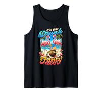 I'm Not Drunk Just Fancy Retro Pink Flamingo Fiesta En La Playa Camiseta sin Mangas