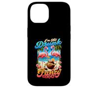 I'm Not Drunk Just Fancy Retro Pink Flamingo Fiesta En La Playa Carcasa para iPhone 14