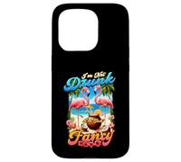 I'm Not Drunk Just Fancy Retro Pink Flamingo Fiesta En La Playa Carcasa para iPhone 15 Pro