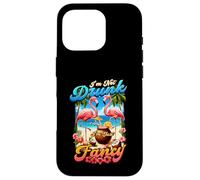 I'm Not Drunk Just Fancy Retro Pink Flamingo Fiesta En La Playa Carcasa para iPhone 16 Pro