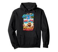 I'm Not Drunk Just Fancy Retro Pink Flamingo Fiesta En La Playa Sudadera con Capucha