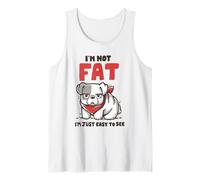 I'm Not Fat I'm Just Easy to See Humor Quote Funny Fat Dog Camiseta sin Mangas