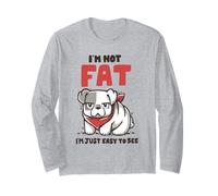 I'm Not Fat I'm Just Easy to See Humor Quote Funny Fat Dog Manga Larga