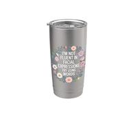 I'm Not Fluent In Facial Expressions Try Using Words |- Vaso térmico de acero inoxidable de doble pared