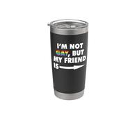 I'm Not Gay But My Friend Is Rainbow Gay LGBT Pride Month Vaso térmico de acero inoxidable de doble pared