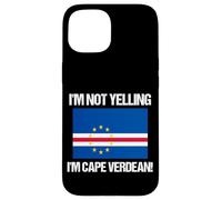 I'm Not Gritando Cabo Verde Bandera de Cabo Verde Carcasa para iPhone 15