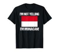 I'm Not Gritando Monacan Country Flag Mónaco Camiseta