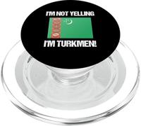 I'm Not Gritando Turkmenistán Bandera del país Turkmenistán PopSockets PopGrip para MagSafe