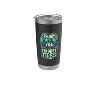 I'm Not Ignoring You I'm Just Tired Agotamiento introvertido Vaso térmico de acero inoxidable de doble pared