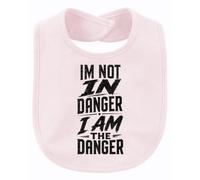 IM NOT IN DANGER I AM THE Statement Babero, rosa, talla única