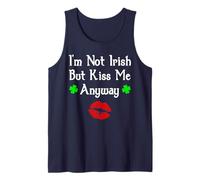 I'm Not Irish But Kiss Me Anyway Funny St. Patrick's Day Camiseta sin Mangas