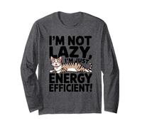 I'm Not Lazy Cat Cute for Moms Dads & Fans Juguetón Novedad Manga Larga