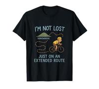Im Not Lost Extended Route Ciclismo Humor Novedad Camiseta