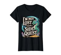 I'm Not Lost I'm On A Side Quest Broma de los Jugadores - Camiseta gráfica económica, Mujer, Negro, XL