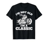 Im Not Old Im a Classic Moto Cumpleaños Día del Padre Bicicleta Camiseta gráfica económica, Hombre, Negro, XL