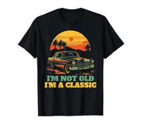 I'm Not Old I'm a Classic Vintage Car Cumpleaños Día del Padre Camiseta gráfica económica, Hombre, Negro, L