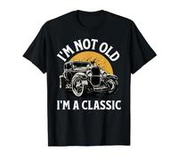I'm Not Old I'm a Classic Vintage Car Cumpleaños Día del Padre Camiseta gráfica económica, Hombre, Negro, XL