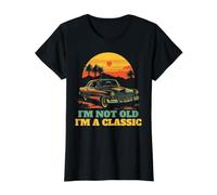 I'm Not Old I'm a Classic Vintage Car Cumpleaños Día del Padre Camiseta gráfica económica, Mujer, Negro, XL