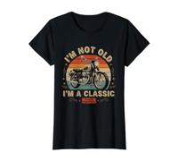 I'm Not Old I'm A Classic Vintage Motorbike Birthday Camiseta gráfica económica, Mujer, Negro, XL