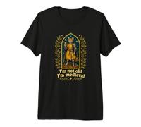 I'm Not Old I'm Medieval Cat Knight Funny Fantasy Medieval Camiseta Premium