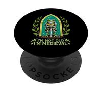 Im Not Old I'm Medieval Funny Frog Knight Fantasía Humor PopSockets PopGrip Adhesivo